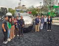 La obra "El Gol" se convierte en la primera escultura urbana en la ciudad elaborada con acero inoxidable pulido. ESPECIAL