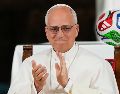 El Papa León XIV durante su encuentro con las realidades de Caridad y Asistencia Diocesanas en la Iglesia de Sant Agustí, este miercoles en su visita oficial a España. EFE / Marta Perez