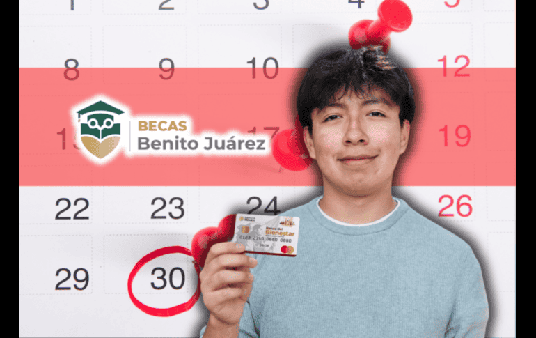 Estas son las fechas estimadas de pago de la Beca Universal de Educación Media Superior Benito Juárez y Jóvenes Escribiendo el Futuro. ESPECIAL/Banco del Bienestar/Canva