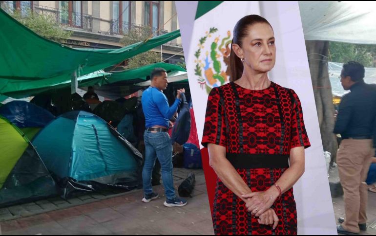 Las declaraciones de la Mandataria surgen tras la cuarta reunión entre CNTE y Segob que, pese a ser exitosa, no apaciguó a las y los maestros manifestantes en Ciudad de México. SUN / G. Pano / ARCHIVO