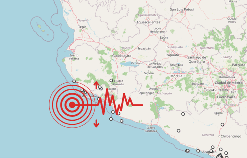 &nbsp;Sismo en Jalisco. ESPECIAL / SSN