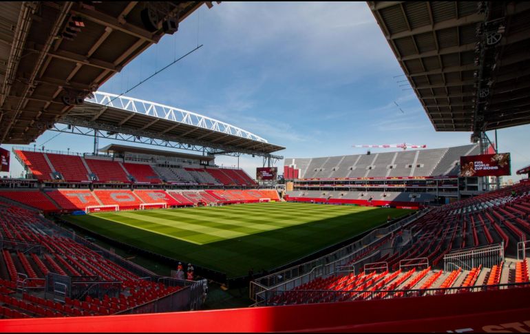 El Toronto Stadium, también conocido como BMO Field, acogerá este viernes el partido entre las selecciones de Canadá y Bosnia y Herzegovina, una oportunidad para que el conjunto dirigido por Jesse Marsch logre por fin su primera victoria mundialista. EFE/ J. Rivas
