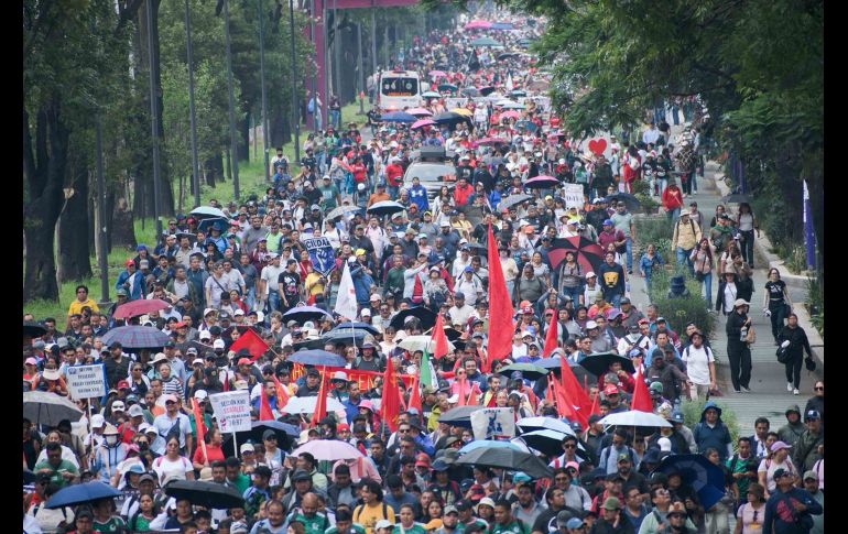 Los manifestantes se retiraron a sus campamentos luego de realizar varios bloqueos en la CDMX este viernes. SUN/S. Cadena