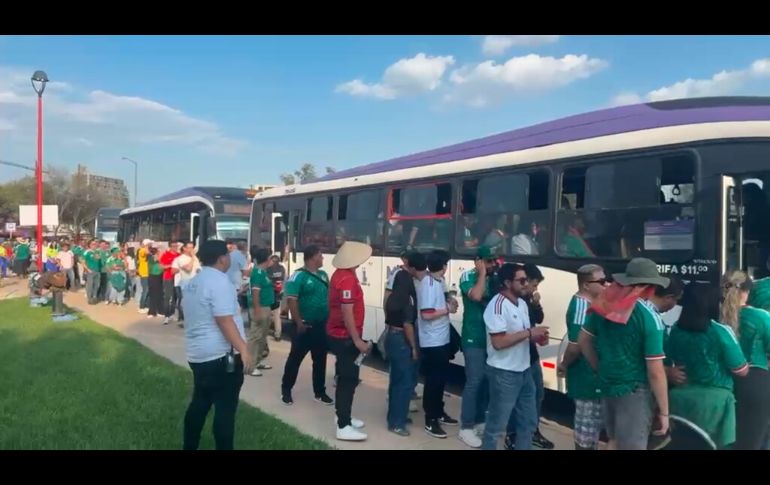 Ya fuera para acudir al Estadio Guadalajara o al FIFA Fan Fest, los usuarios vieron en el transporte público una opción. ESPECIAL/Coordinación General de Gestión del Territorio