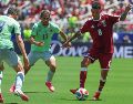 La Selección de Qatar marcó el gol del empate con Suiza en el que fue su primer partido del Mundial 2026, y consiguió así su primer punto en Copas del Mundo. EFE /  M. Gutiérrez