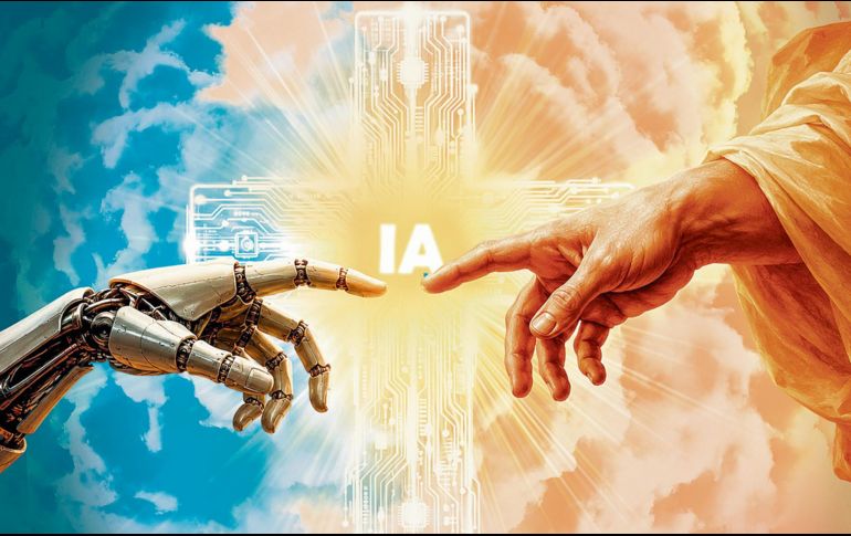 “Magnifica Humanitas” es una encíclica que muestra preocupación sobre el papel que pueda jugar la iglesia en ese “tiempo de la inteligencia artificial”. CORTESÍA/@caracolsaurio_art