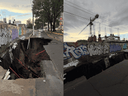 Se abrió nuevamente  un socavón en la lateral de López Mateos en la Colonia La Calma. ESPECIAL
