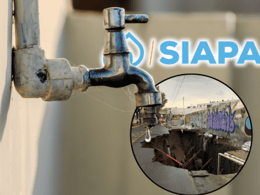 El Siapa notificó a los usuarios de la ciudad sobre las variaciones que el suministro de agua puede tener en algunas colonias cercanas a la zona. ESPECIAL/Canva/Siapa