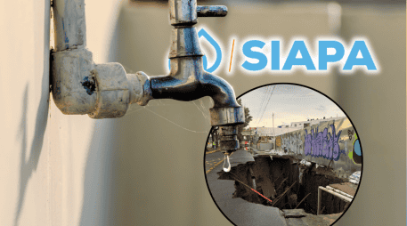 El Siapa notificó a los usuarios de la ciudad sobre las variaciones que el suministro de agua puede tener en algunas colonias cercanas a la zona. ESPECIAL/Canva/Siapa