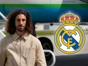 El zaguero español Marc Cucurella en el arribo de la selección para el Mundial, el viernes 5 de junio de 2026, en Chattanooga, Tennessee. AP / ARCHIVO