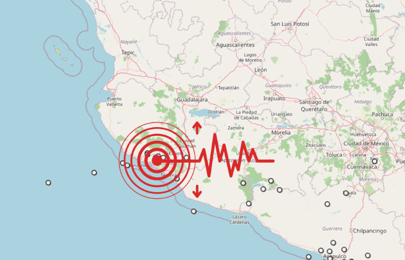 &nbsp;Sismo en Colima. ESPECIAL / SSN
