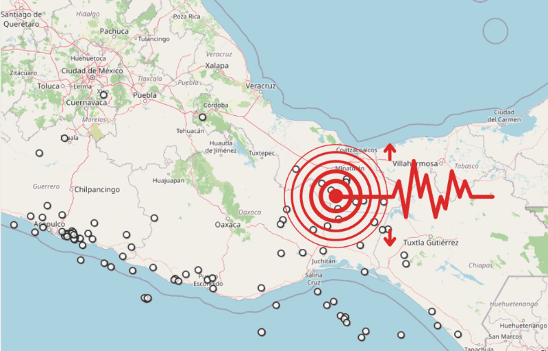 &nbsp;Sismo en Veracruz. ESPECIAL / SSN