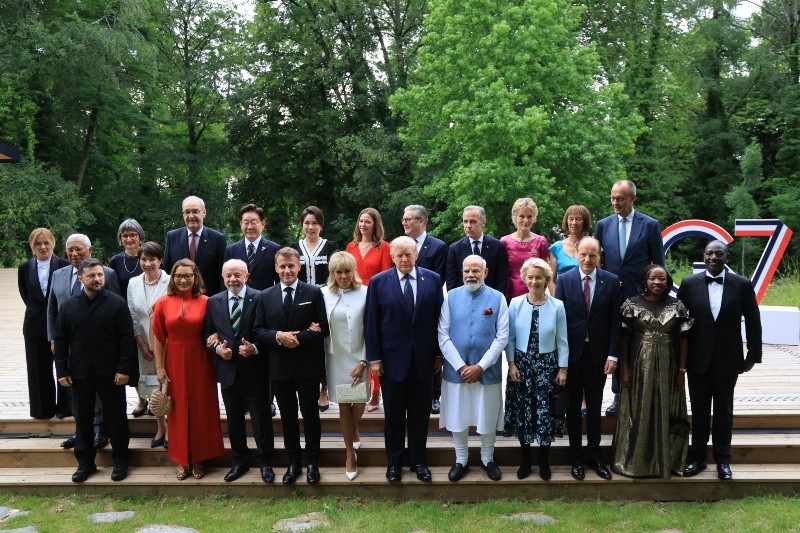 Mandatarios reunidos para el G7. EFE / EPA / LUDOVIC MARIN / POOL MAXPPP OUT