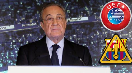Florentino Pérez y el Real Madrid arremeten contra el Barca en la UEFA por el 