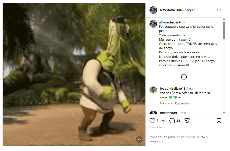 Otros seguidores, en cambio, prefirieron esperar al estreno de la película completa antes de emitir una opinión. INSTAGRAM / @alfonsoinclan6