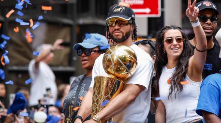Jalen Brunson. El Jugador Más Valioso de las Finales recibió ovaciones por parte de la multitud. EFE/K. Betancur