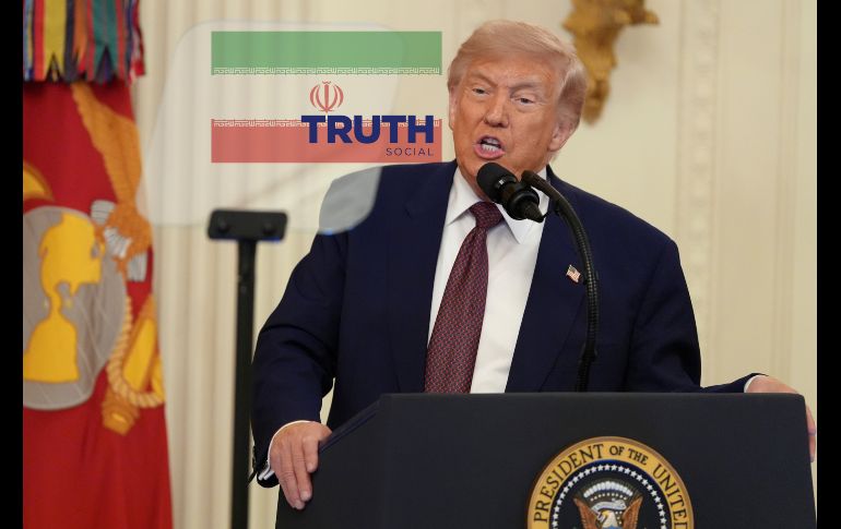 El presidente Donald Trump emitió un par de mensajes en Truth Social en contra de Irán. AP / ARCHIVO