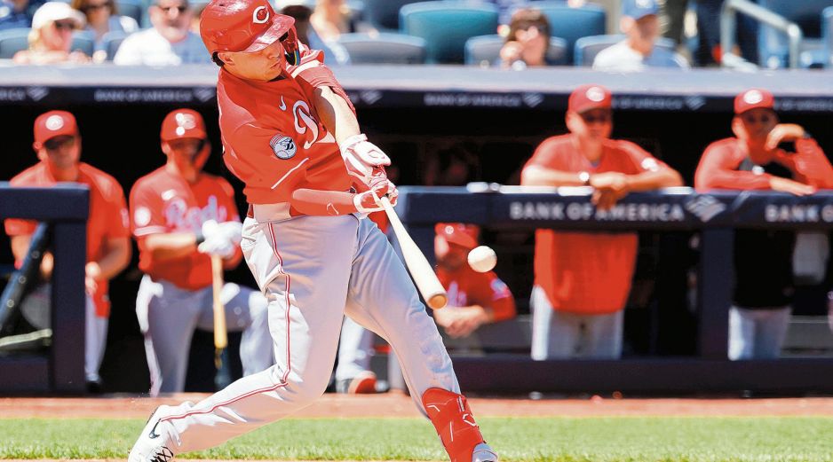 Sal Stewart. El novato brilló con un doble de bases llenas y seis impulsadas. AP