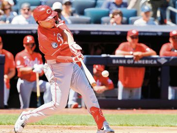 Sal Stewart. El novato brilló con un doble de bases llenas y seis impulsadas. AP