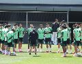 La Selección Mexicana se prepara para su juego contra Chequia en el Centro de Alto Rendimiento de la Federación Mexicana de Fútbol, en la Ciudad de Mexico. XINHUA/F.CANEDO