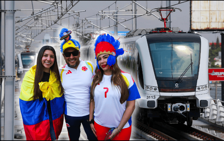 Por el partido mundialista entre Colombia y RD Congo, el Tren Ligero de Guadalajara extenderá su horario. EL INFORMADOR/J. Acosta ESPECIAL/Gobierno de Jalisco