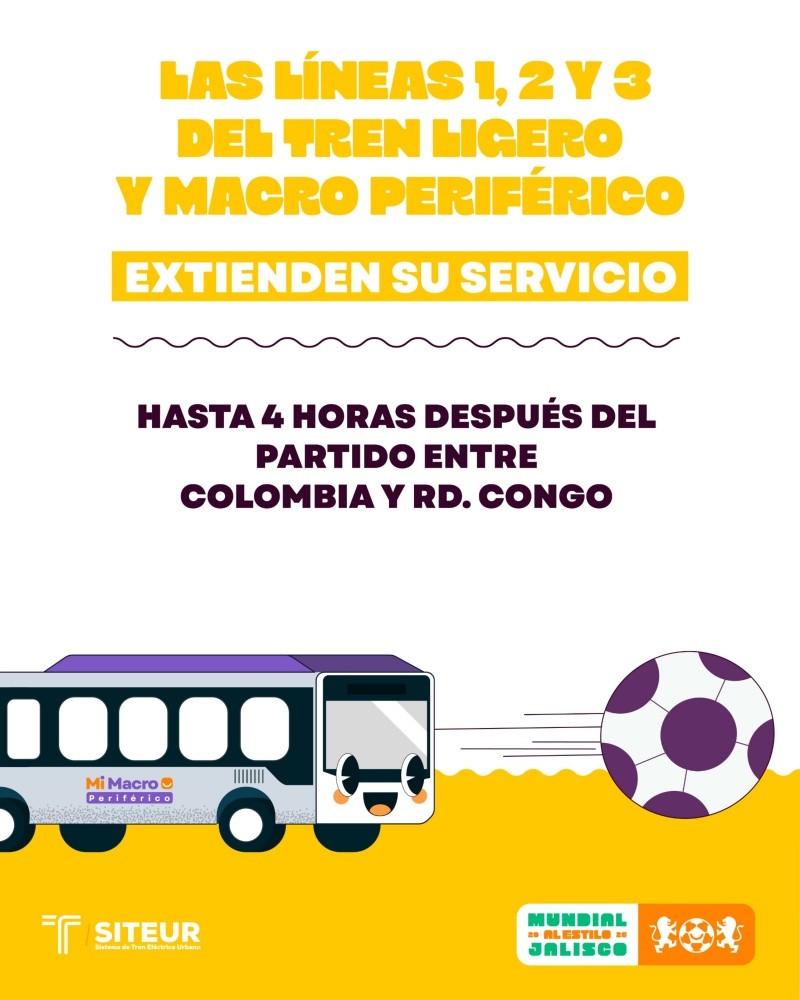 Transporte público amplía horario de servicio por el partido Colombia vs. RD Congo. ESPECIAL&nbsp;