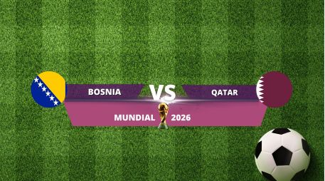 Bosnia y Herzegovina y Qatar se juegan sus últimas opciones de clasificación en la tercera fecha del Grupo B de la Copa del Mundo 2026. ESPECIAL / CANVA