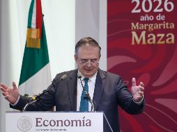 Ebrard declaró que la redacción de los textos de los acuerdos que tendrán México y Estados Unidos se espera tener en el mes de julio. EFE/S. Gutiérrez