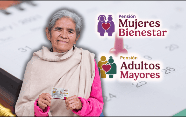 Se prevé que las autoridades publiquen las fechas definitivas del pago de julio de la Pensión Bienestar en sus canales institucionales en los próximos días. ESPECIAL/Banco del Bienestar/Canva