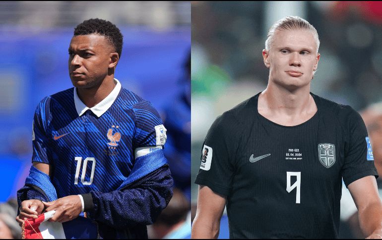 Kylian Mbappé de la Selección francesa y Erling Haaland, de la Noruega le dan un sabor aún más picante al compromiso de este viernes. IMAGO7/ARCHIVO