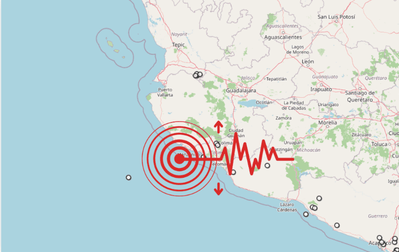 &nbsp;Sismo en Jalisco. ESPECIAL / SSN