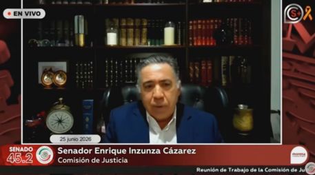 Durante su intervención, el senador Inzunza no hizo mención alguna a su situación legal. CAPTURA DE VIDEO