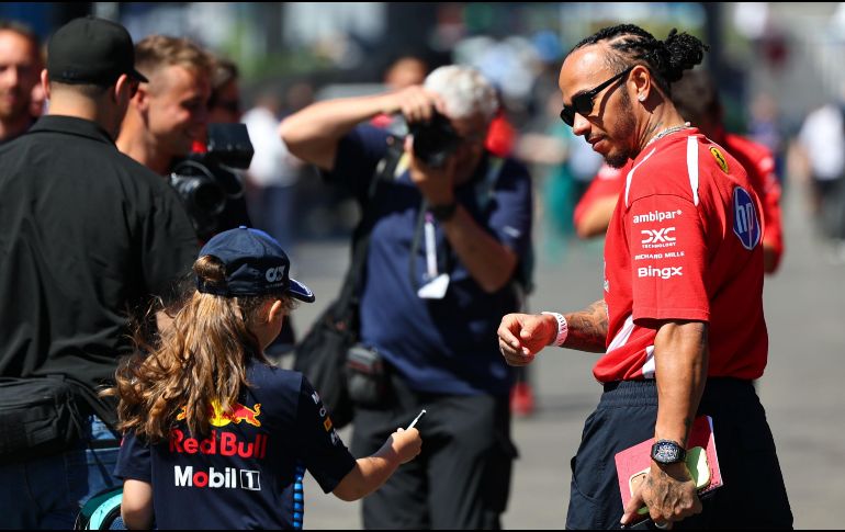 Lewis Hamilton. El piloto de Ferrari llega a Austria  motivado tras su victoria en Barcelona y con la misión de recortar los puntos que lo separan del líder Kimi  Antonelli EFE/A. Szilagyi