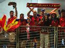 Aficionados españoles en el juego entre las selecciones de España y Uruguay disputado ayer en Guadalajara. EL INFORMADOR/J. Acosta