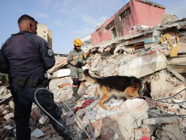 Venezuela fue sacudido por dos terremotos de 7.2 y 7.5 el pasado miércoles 24 de junio; continúan las labores de búsqueda y rescate. EFE / R. Peña