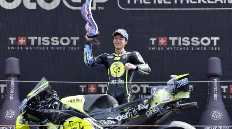 SuperFile Trackhouse MotoGP logró un histórico doblete en Assen, Países Bajos. EFE / EPA / VINCENT JANNINK