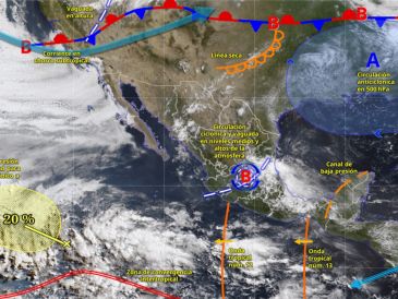 El SMN prevé lluvias intensas, descargas eléctricas y posible granizo en diversas regiones durante los próximos cuatro días. ESPECIAL/ SMN.