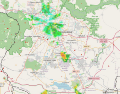 Los reportes más recientes indican que los ecos de lluvia más intensos se desarrollan sobre el Área Metropolitana de Guadalajara. RADAR DOPPLER UDEG