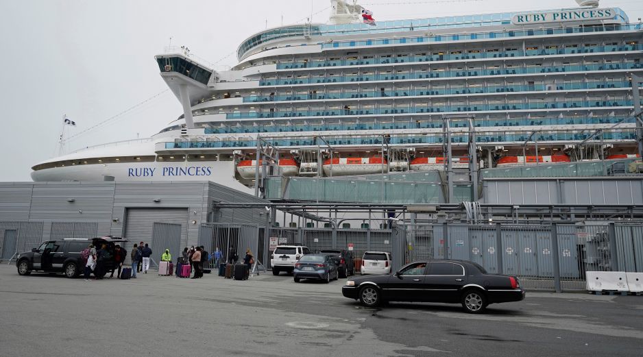 El Ruby Princess atracado en San Francisco, el jueves 6 de enero de 2021. AP/ARCHIVO