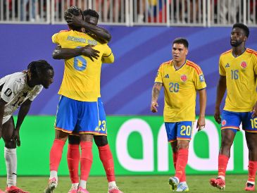 Colombia firma su pase a los octavos de final en el Estadio Kansas City. EFE//AMY KONTRAS