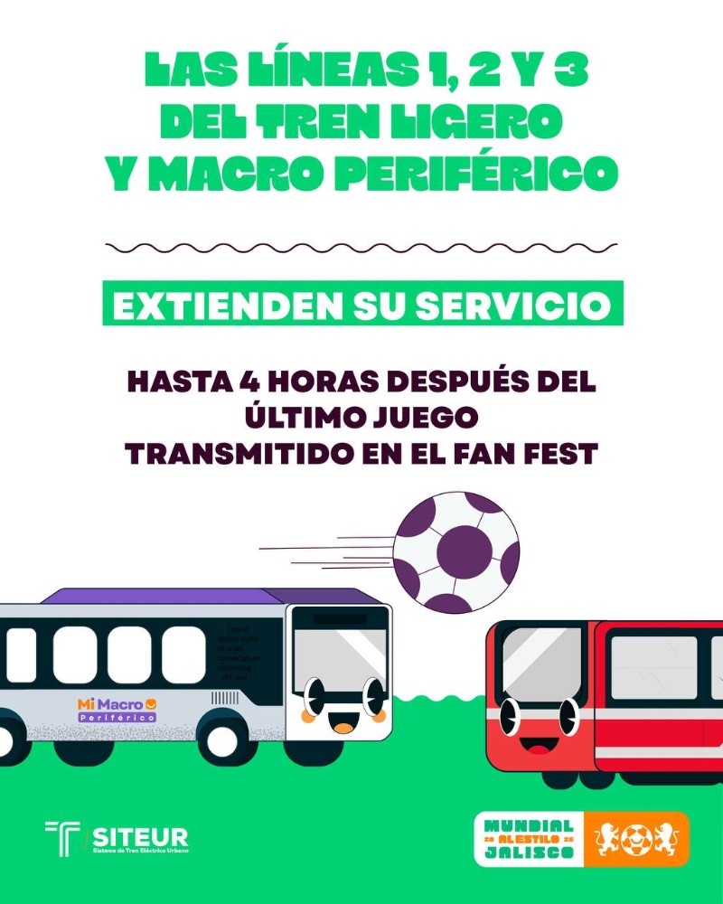Las rutas estarán extendiendo el servicio del transporte público hasta cuatro horas después de que concluya el encuentro deportivo. ESPECIAL