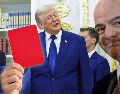 Trump revela llamada a la FIFA para solicitar revisión de la expulsión de Balogun. EFE / EPA / SHAWN THEW / POOL