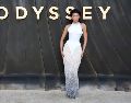 Zendaya, quien da vida a la diosa Atenea en "La Odisea", eligió un vestido de Schiaparelli Haute Couture Otoño-Invierno 2026/2027. EFE/A. Rain
