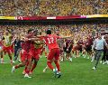 Suiza enfrentará a la vigente campeona Argentina el próximo sábado 11 de julio en Kansas City. EFE/ B. FRID.