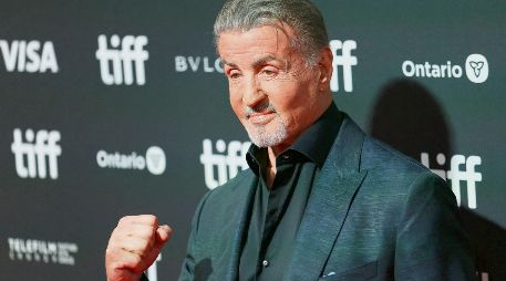El actor asistió al estreno de “Sly” durante el Festival Internacional de Cine de Toronto 2023, en Ontario, Canadá. AFP