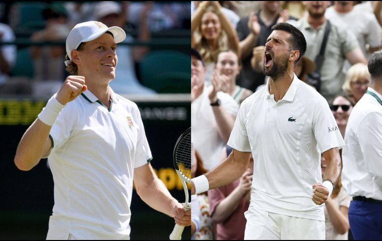 ¿Cuál será el futuro de la Semifinal entre Sinner, el campeón defensor de Wimbledon, y Djokovic, la leyenda viva del tenis? EFE / ARCHIVO