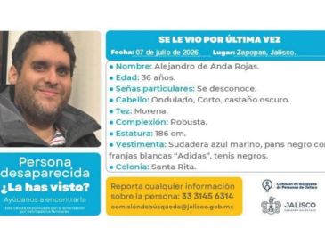 El hombre salió de su casa la mañana del 7 de julio y desde entonces se desconoce su ubicación. COMISIÓN ESTATAL DE BÚSQUEDA DEL ESTADO