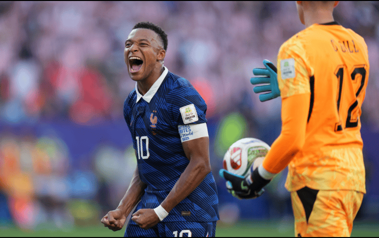 Mbappé anota el primero de la ventaja contra Marruecos. IMAGO7/ R. VADILLO