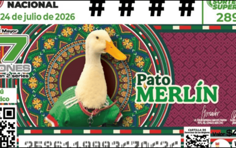 El pato Merlín se viralizó en redes sociales luego de ser grabado portando su camiseta de la Selección cuando acompañaba a sus dueños a vender agua en las calles. SUN / ESPECIAL