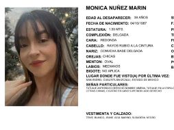 La Fiscalía General de la Nación de Colombia y la Comisión de Búsqueda de Personas del Estado de México ya emitieron fichas de búsqueda para encontrar a Mónica. X/COBUPEM
